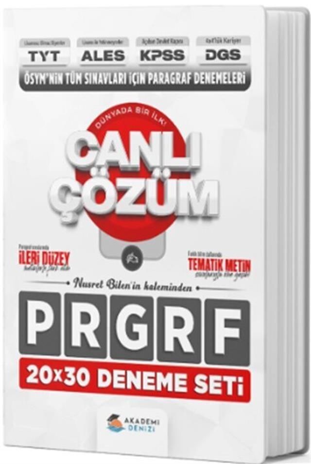Akademi Denizi TYT AYT ALES KPSS DGS Paragraf 20 x 30 Deneme Seti